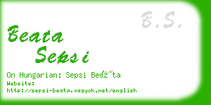 beata sepsi business card